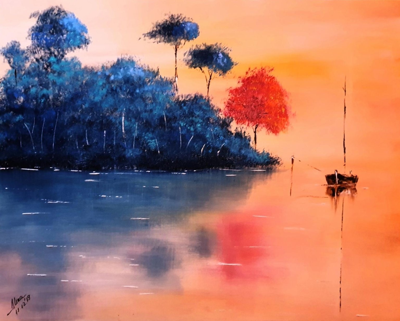 ArteDiAlina.com painting: Red Tree